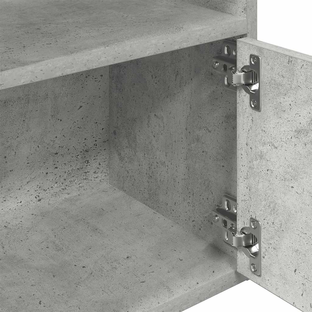 Libreria Grigio Cemento 31x24x127 cm in Legno Multistrato | homemem39
