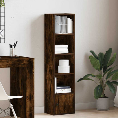 Libreria Rovere Fumo 31x24x127 cm in Legno Multistrato