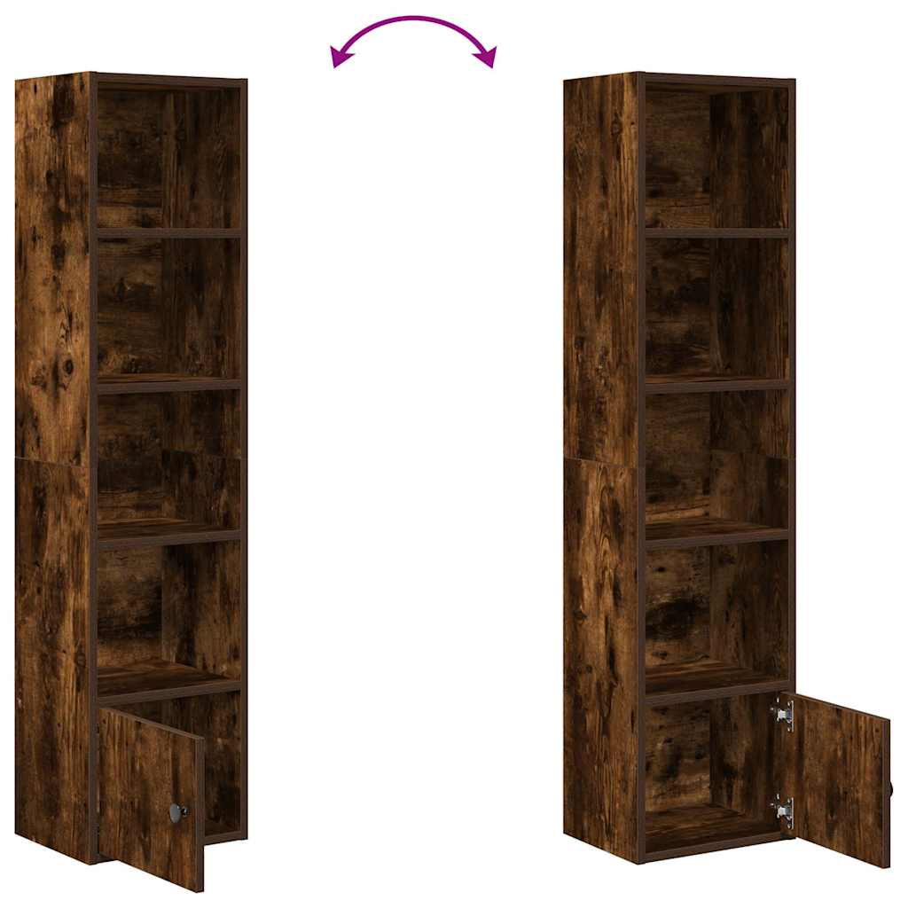 Libreria Rovere Fumo 31x24x127 cm in Legno Multistrato