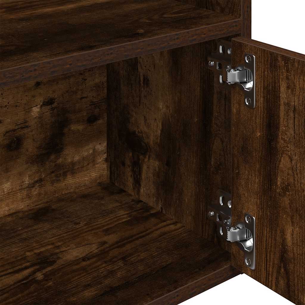 Libreria Rovere Fumo 31x24x127 cm in Legno Multistrato