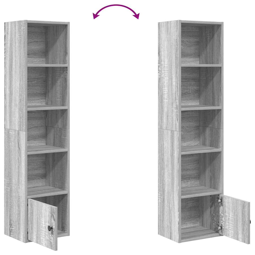Libreria Grigio Sonoma 31x24x127 cm in Legno Multistrato | homemem39