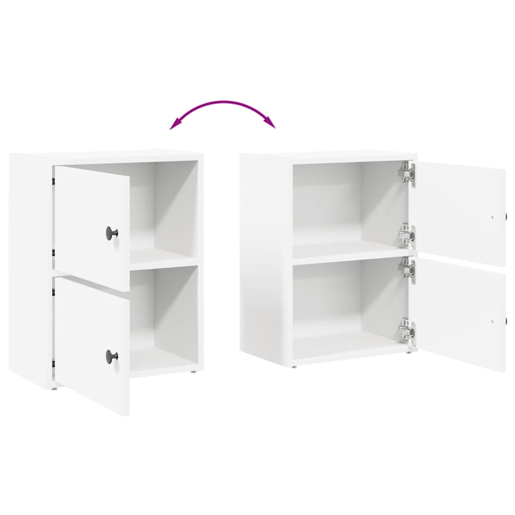 Libreria Bianca 40x24x52 cm in Legno Multistrato | homemem39