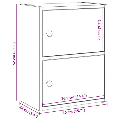 Libreria Rovere Nero 40x24x52 cm in Legno Multistrato | homemem39