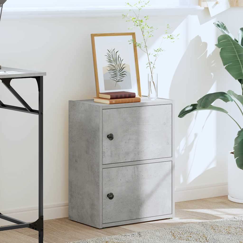 Libreria Grigio Cemento 40x24x52 cm in Legno Multistrato | homemem39