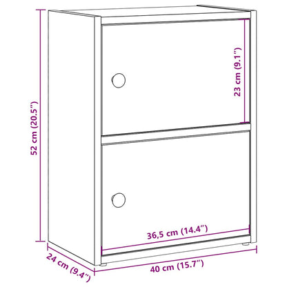 Libreria Grigio Sonoma 40x24x52 cm in Legno Multistrato | homemem39