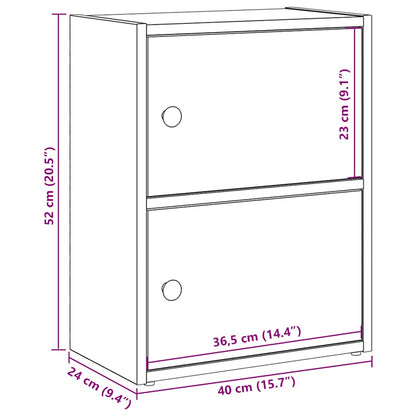 Libreria Rovere Marrone 40x24x52 cm in Legno Multistrato | homemem39