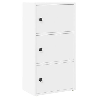 Libreria Bianca 40x24x77 cm in Legno Multistrato | homemem39
