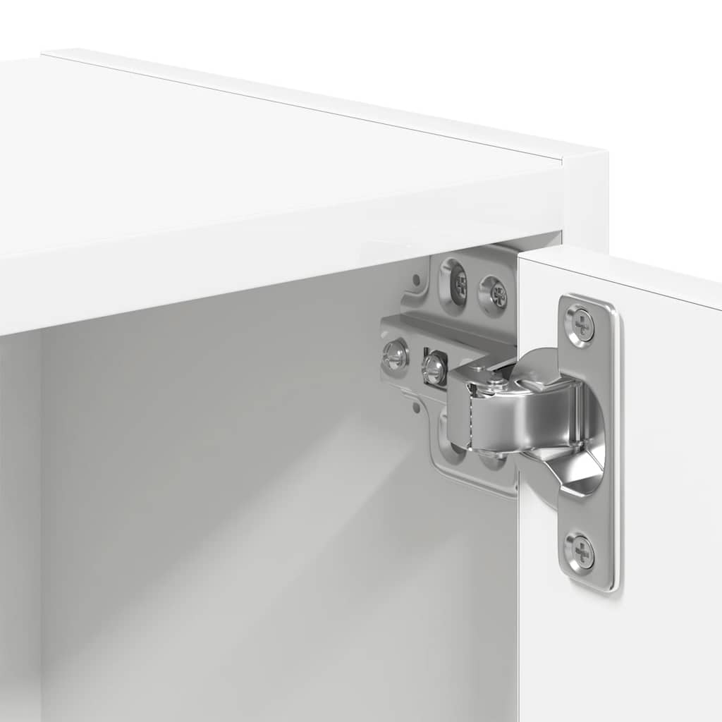 Libreria Bianca 40x24x77 cm in Legno Multistrato | homemem39