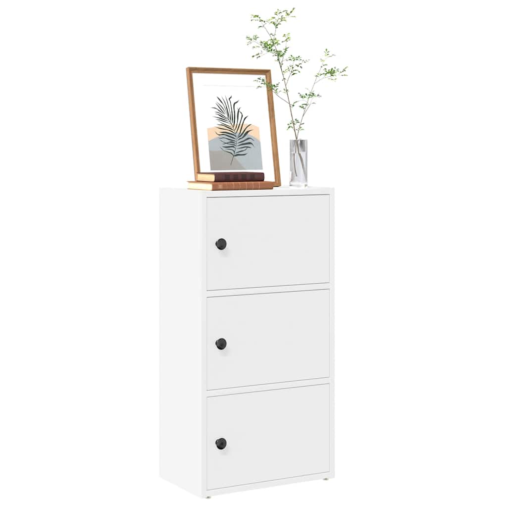Libreria Bianca 40x24x77 cm in Legno Multistrato | homemem39