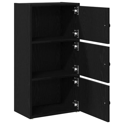 Libreria Rovere Nero 40x24x77 cm in Legno Multistrato | homemem39