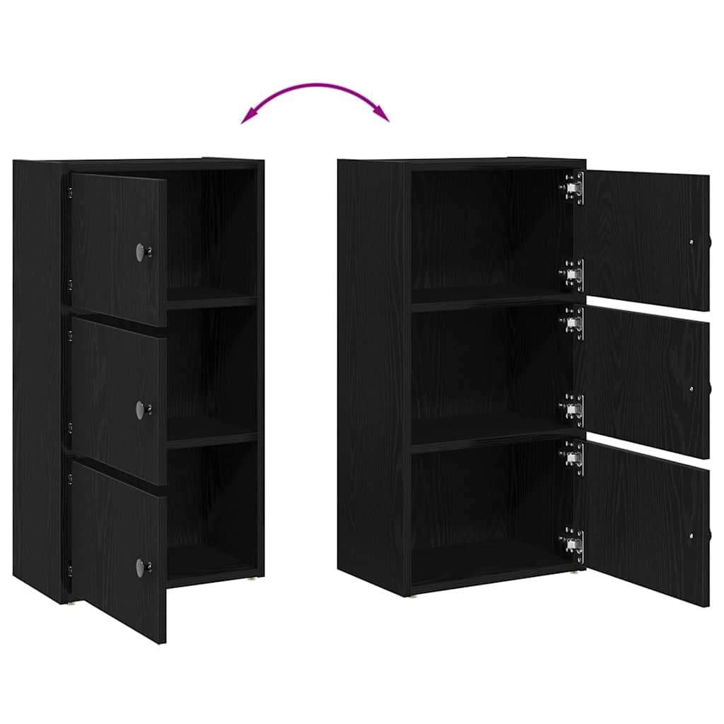 Libreria Rovere Nero 40x24x77 cm in Legno Multistrato | homemem39