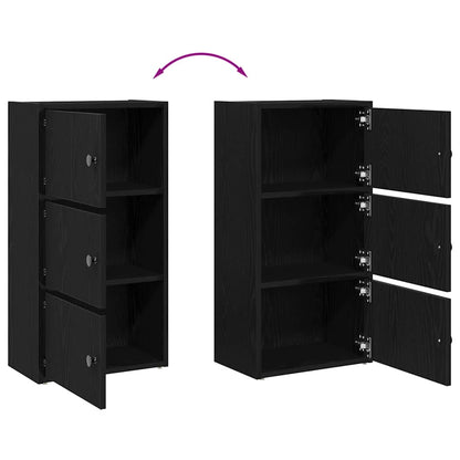 Libreria Rovere Nero 40x24x77 cm in Legno Multistrato | homemem39