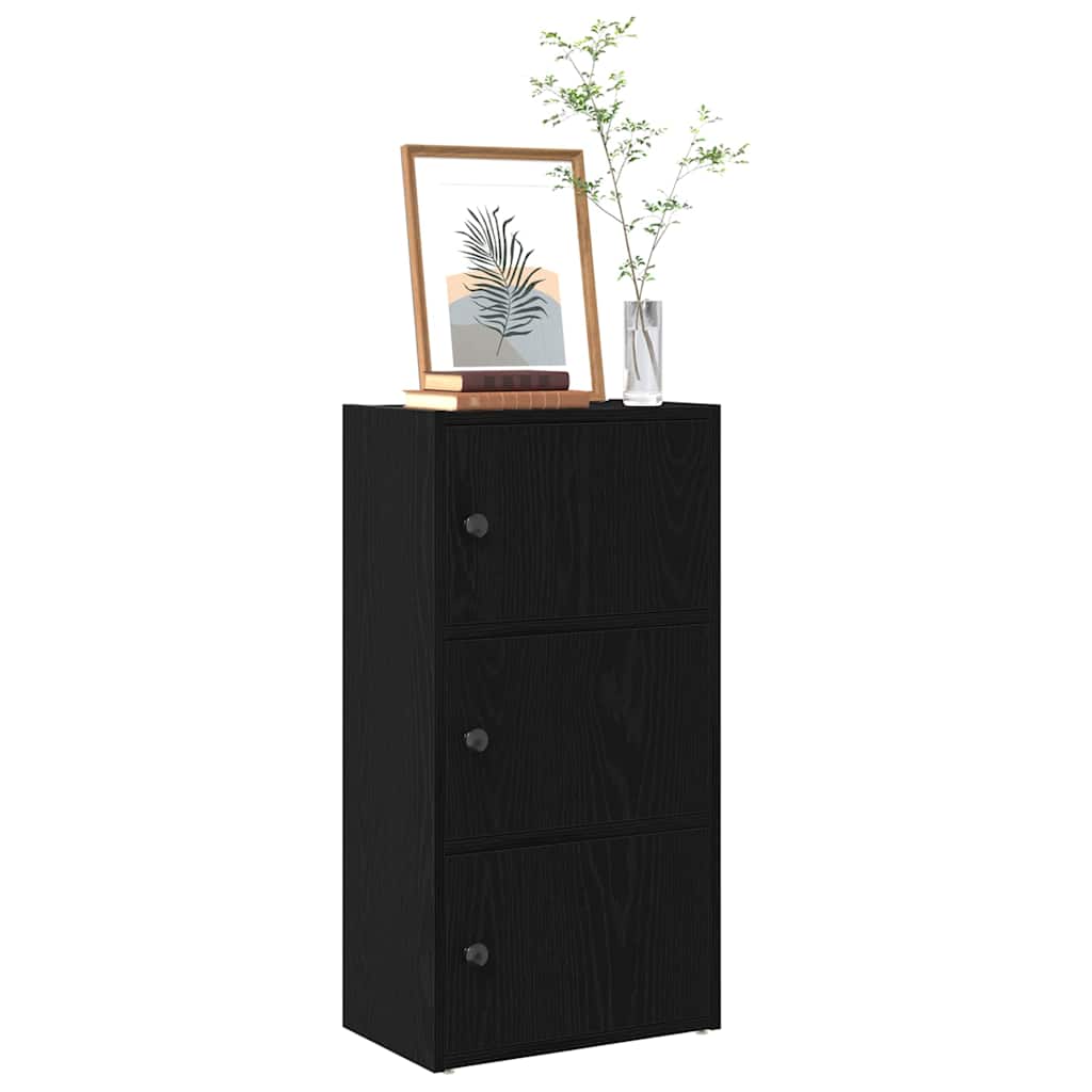 Libreria Rovere Nero 40x24x77 cm in Legno Multistrato | homemem39