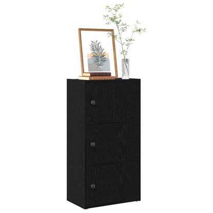Libreria Rovere Nero 40x24x77 cm in Legno Multistrato | homemem39