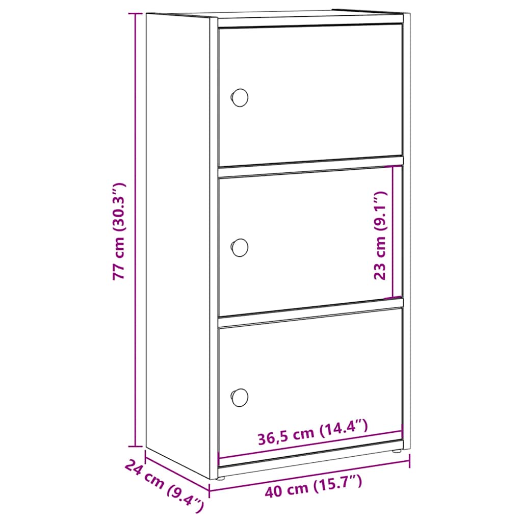 Libreria Rovere Sonoma 40x24x77 cm in Legno Multistrato | homemem39