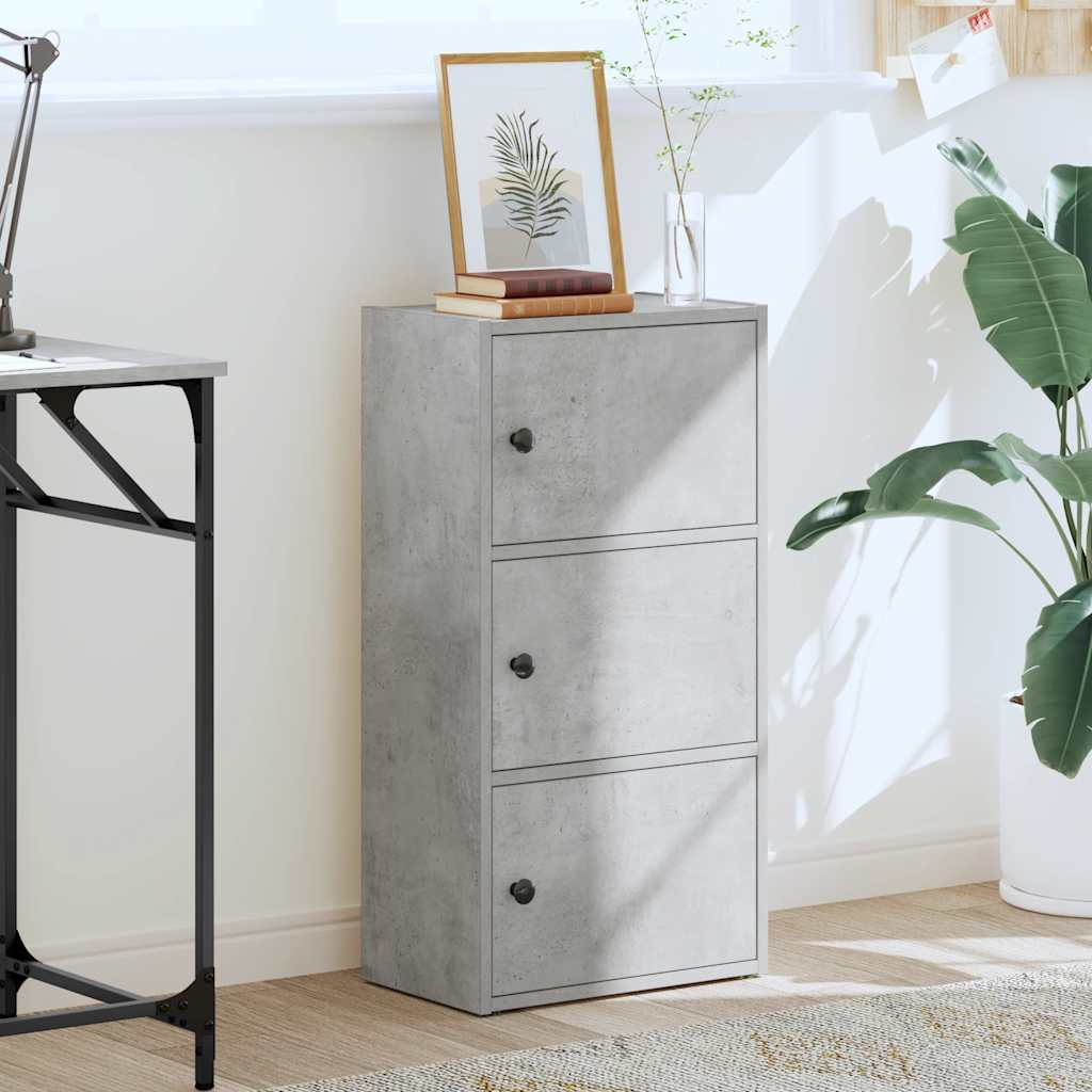 Libreria Grigio Cemento 40x24x77 cm in Legno Multistrato | homemem39