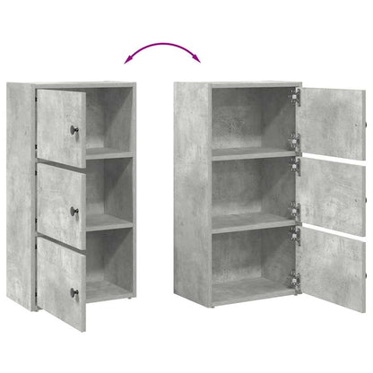 Libreria Grigio Cemento 40x24x77 cm in Legno Multistrato | homemem39