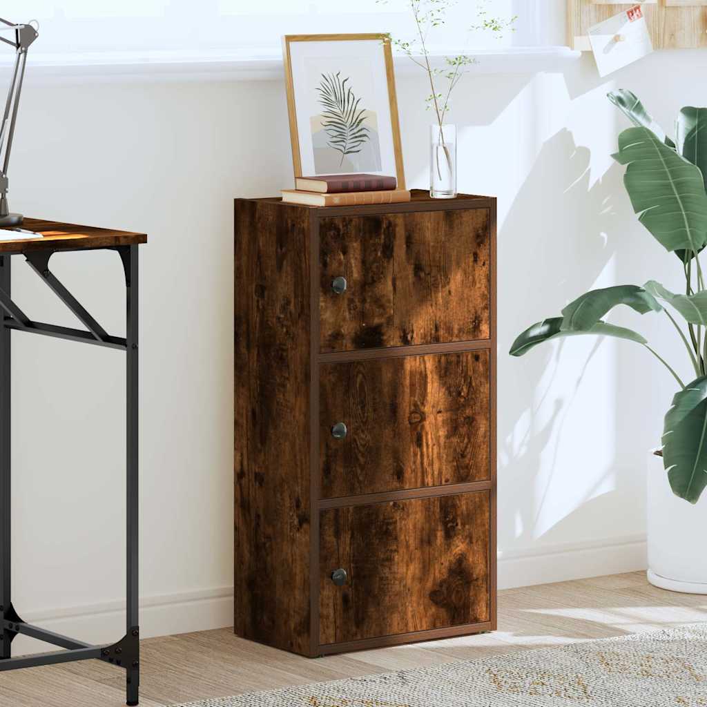 Libreria Rovere Fumo 40x24x77 cm in Legno Multistrato | homemem39