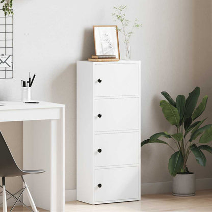 Libreria Bianca 40x24x102 cm in Legno Multistrato | homemem39