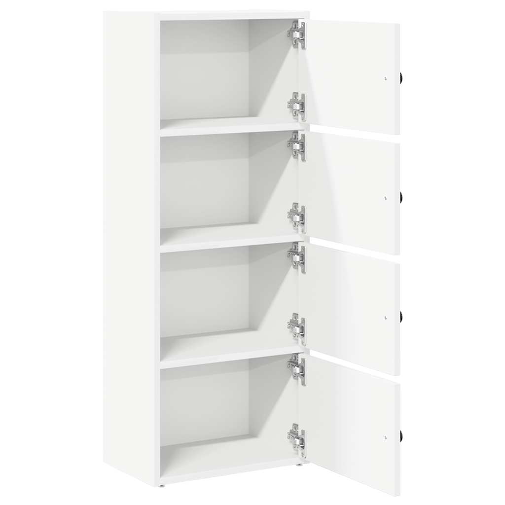 Libreria Bianca 40x24x102 cm in Legno Multistrato | homemem39