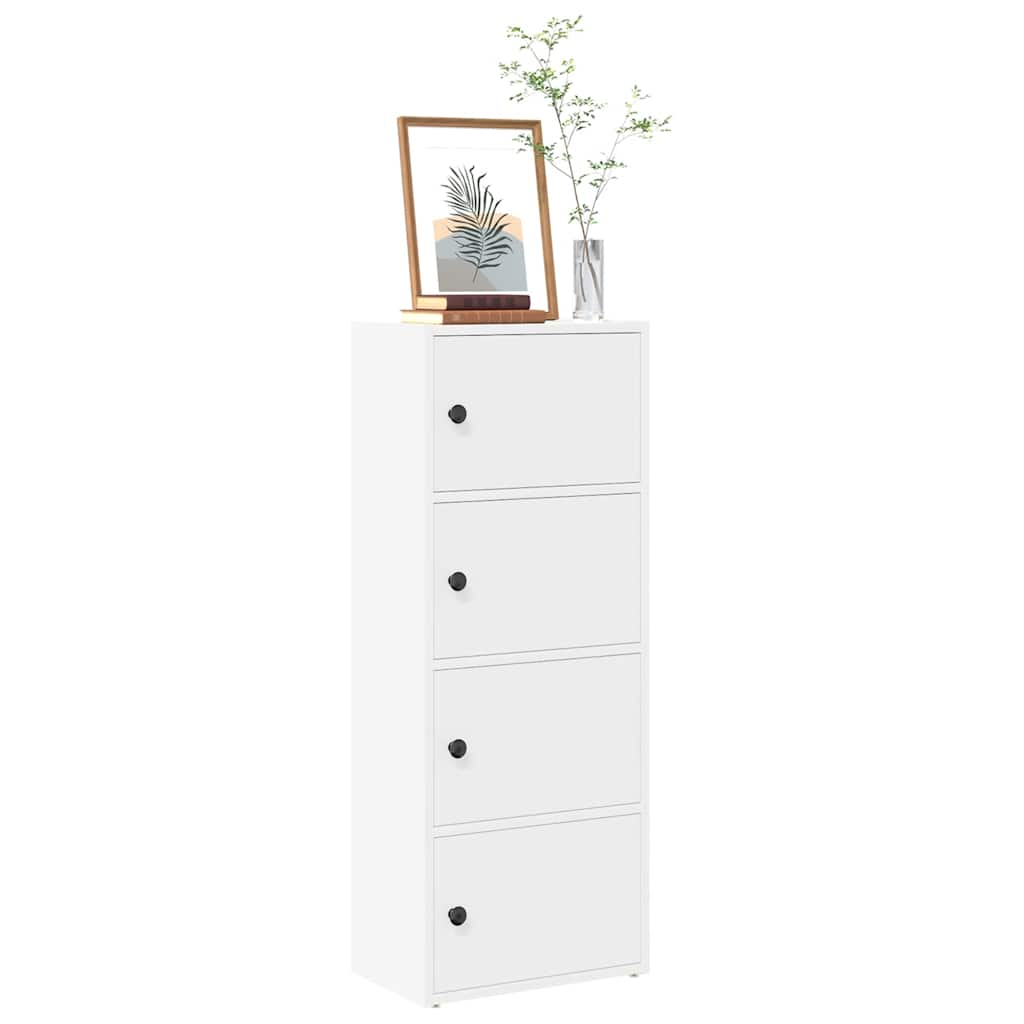 Libreria Bianca 40x24x102 cm in Legno Multistrato | homemem39