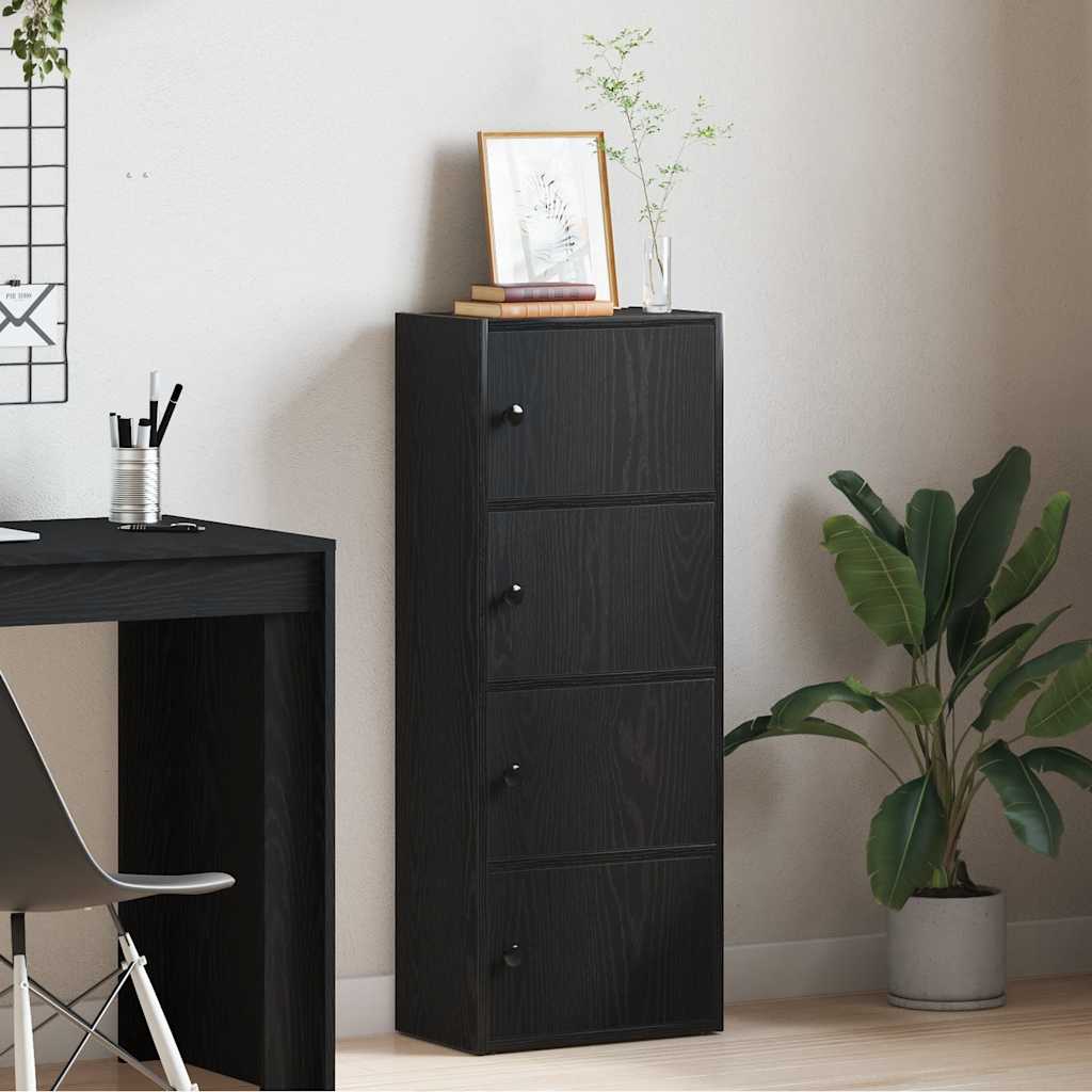 Libreria Rovere Nero 40x24x102 cm in Legno Multistrato | homemem39