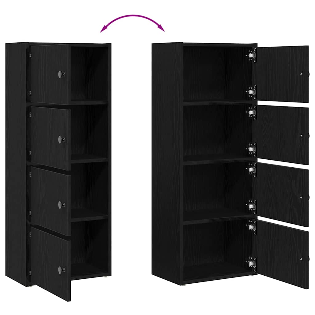 Libreria Rovere Nero 40x24x102 cm in Legno Multistrato | homemem39