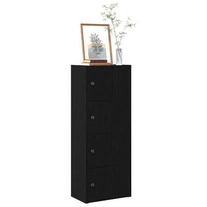Libreria Rovere Nero 40x24x102 cm in Legno Multistrato | homemem39
