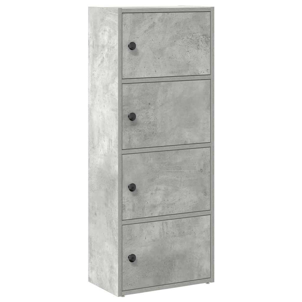 Libreria Grigio Cemento 40x24x102 cm in Legno Multistrato | homemem39