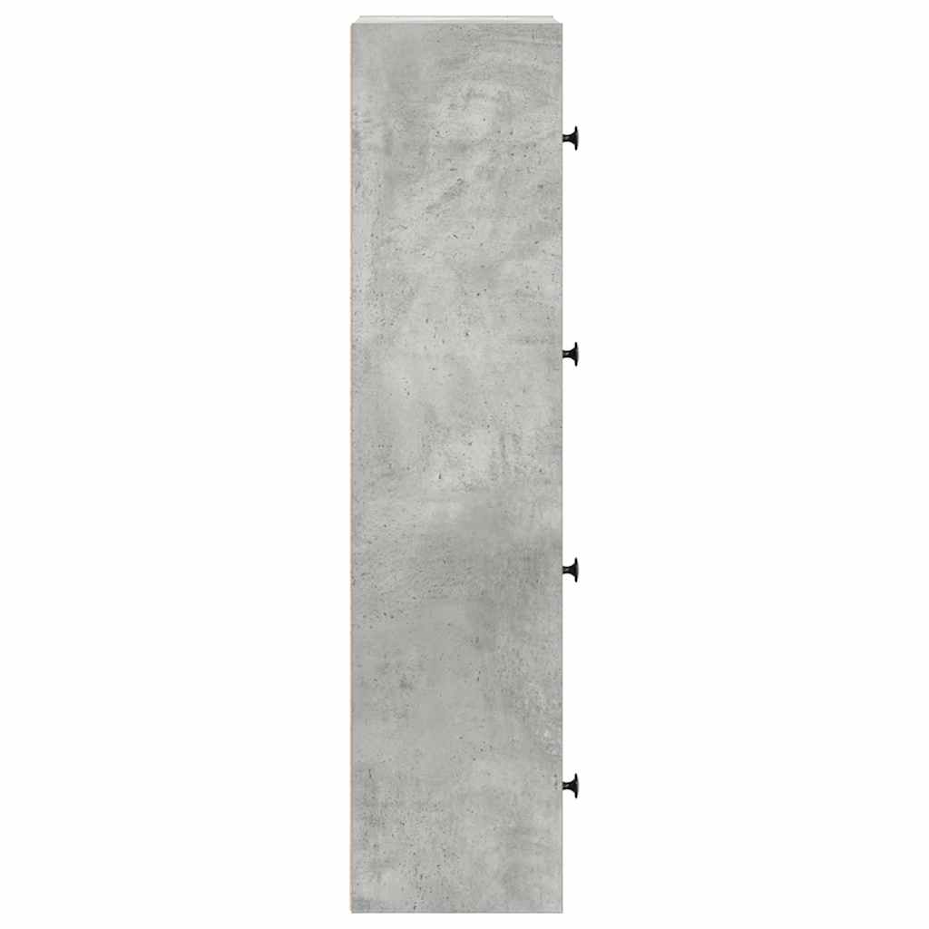 Libreria Grigio Cemento 40x24x102 cm in Legno Multistrato | homemem39