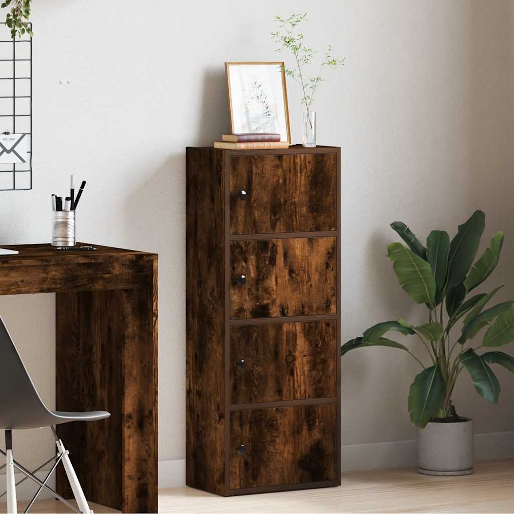 Libreria Rovere Fumo 40x24x102 cm in Legno Multistrato | homemem39