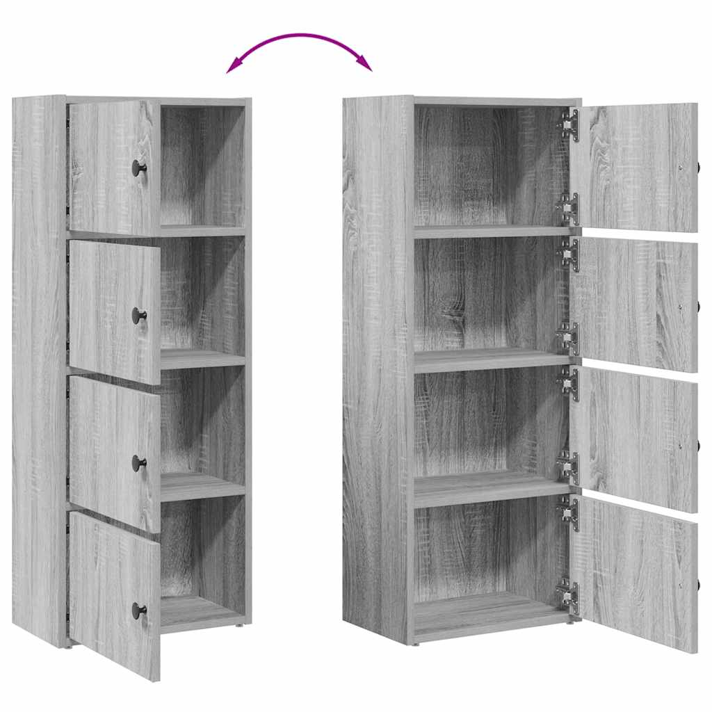 Libreria Grigio Sonoma 40x24x102 cm in Legno Multistrato | homemem39