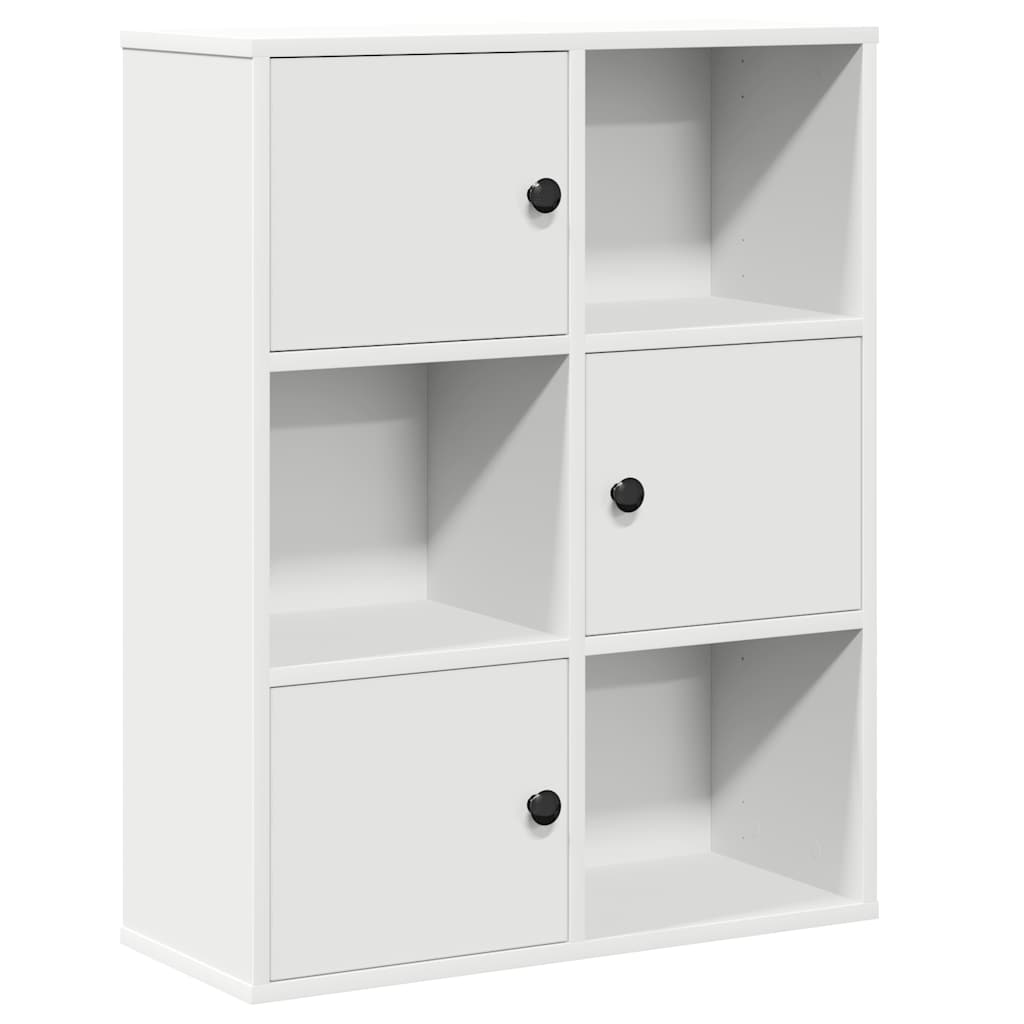 Libreria Bianca 60x24x76,5 cm in Legno Multistrato | homemem39