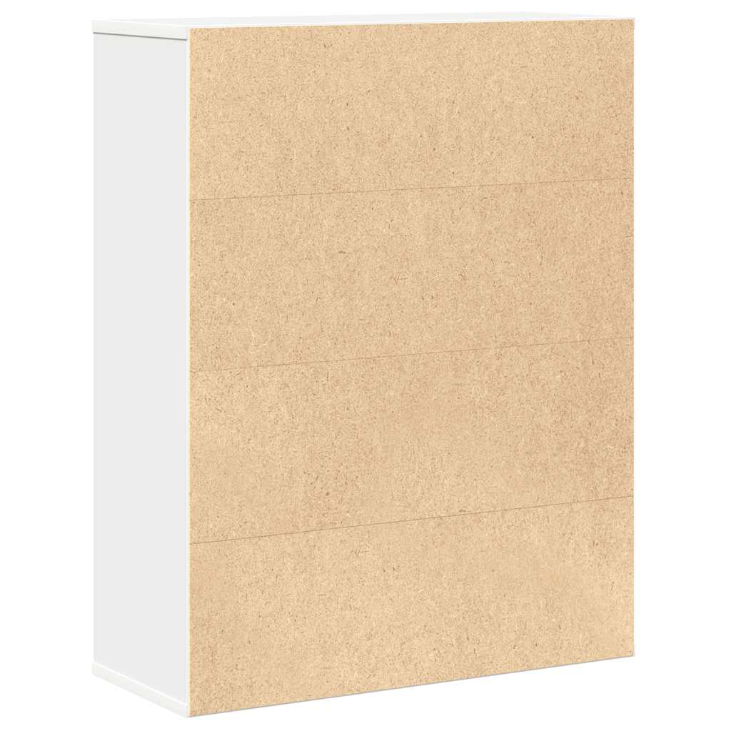 Libreria Bianca 60x24x76,5 cm in Legno Multistrato | homemem39