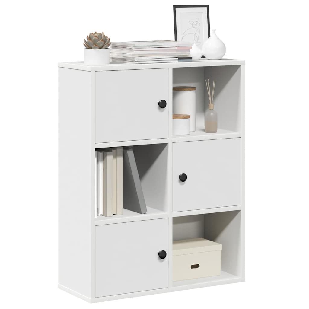 Libreria Bianca 60x24x76,5 cm in Legno Multistrato | homemem39