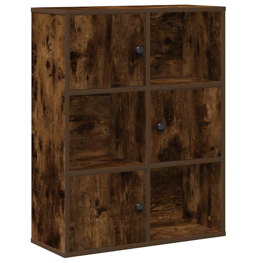 Libreria Rovere Fumo 60x24x76,5 cm in Legno Multistrato | homemem39