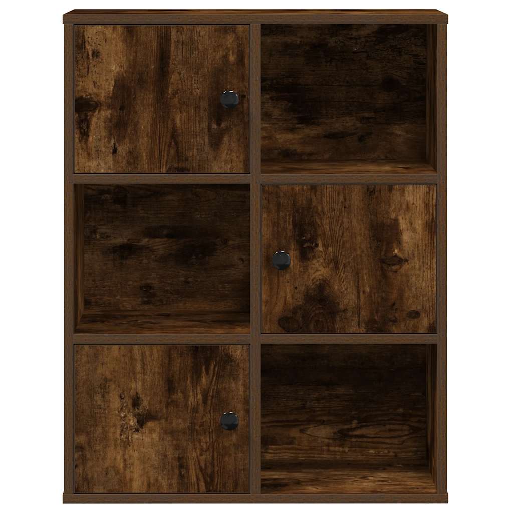 Libreria Rovere Fumo 60x24x76,5 cm in Legno Multistrato | homemem39