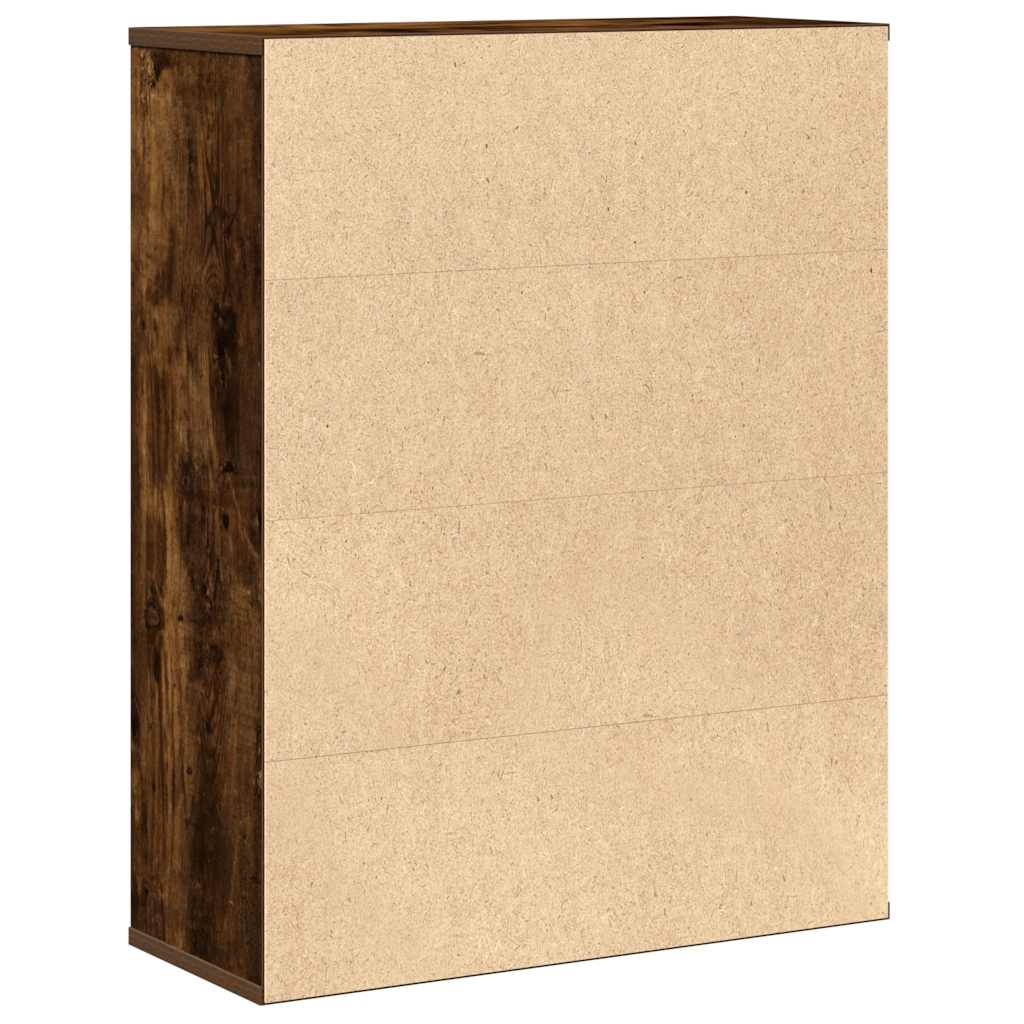 Libreria Rovere Fumo 60x24x76,5 cm in Legno Multistrato | homemem39