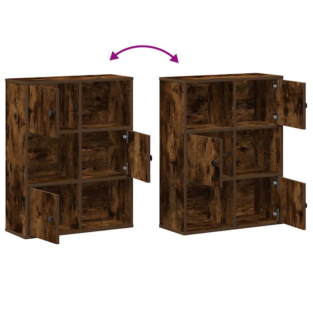 Libreria Rovere Fumo 60x24x76,5 cm in Legno Multistrato | homemem39