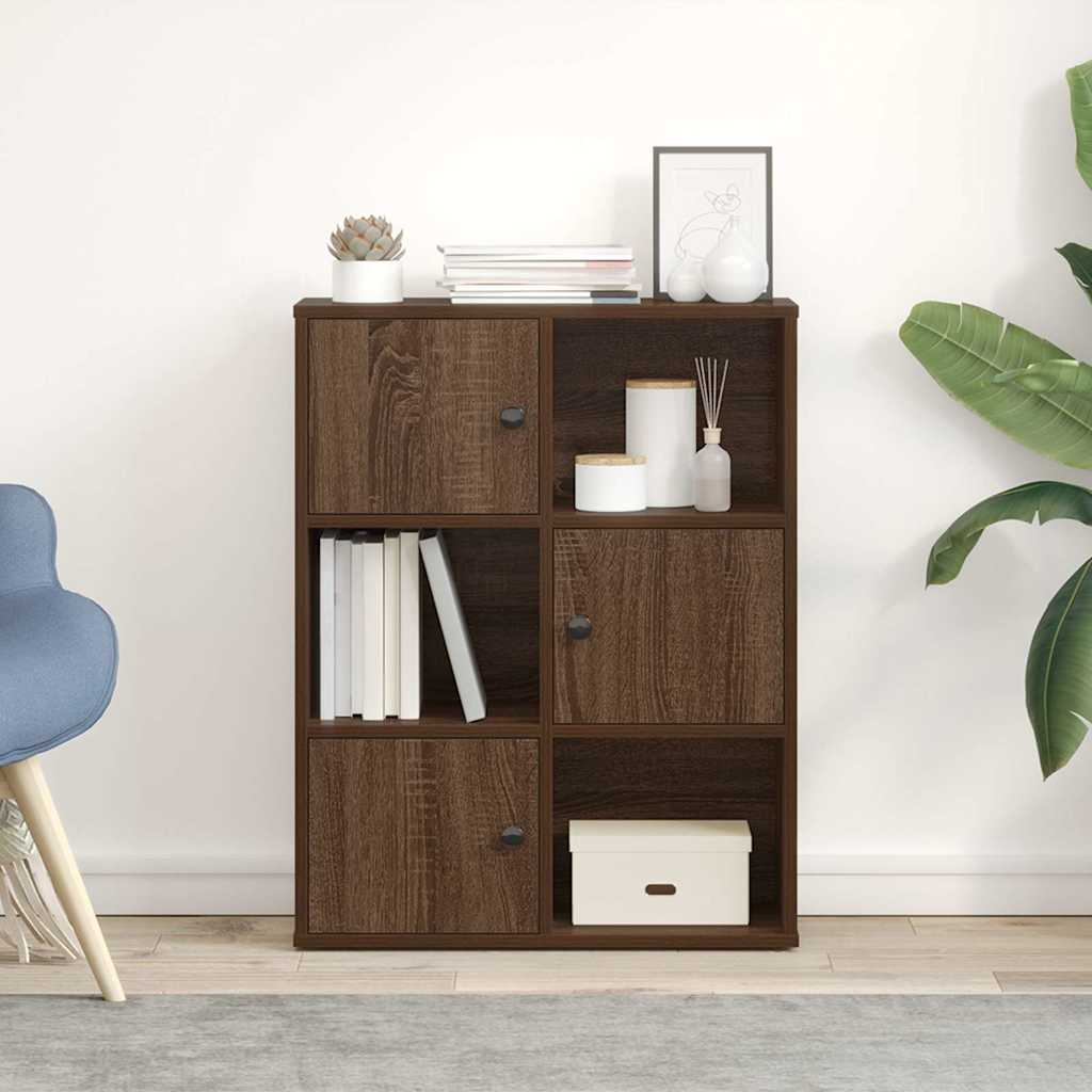 Libreria Rovere Marrone 60x24x76,5 cm in Legno Multistrato | homemem39