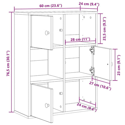 Libreria Rovere Marrone 60x24x76,5 cm in Legno Multistrato | homemem39