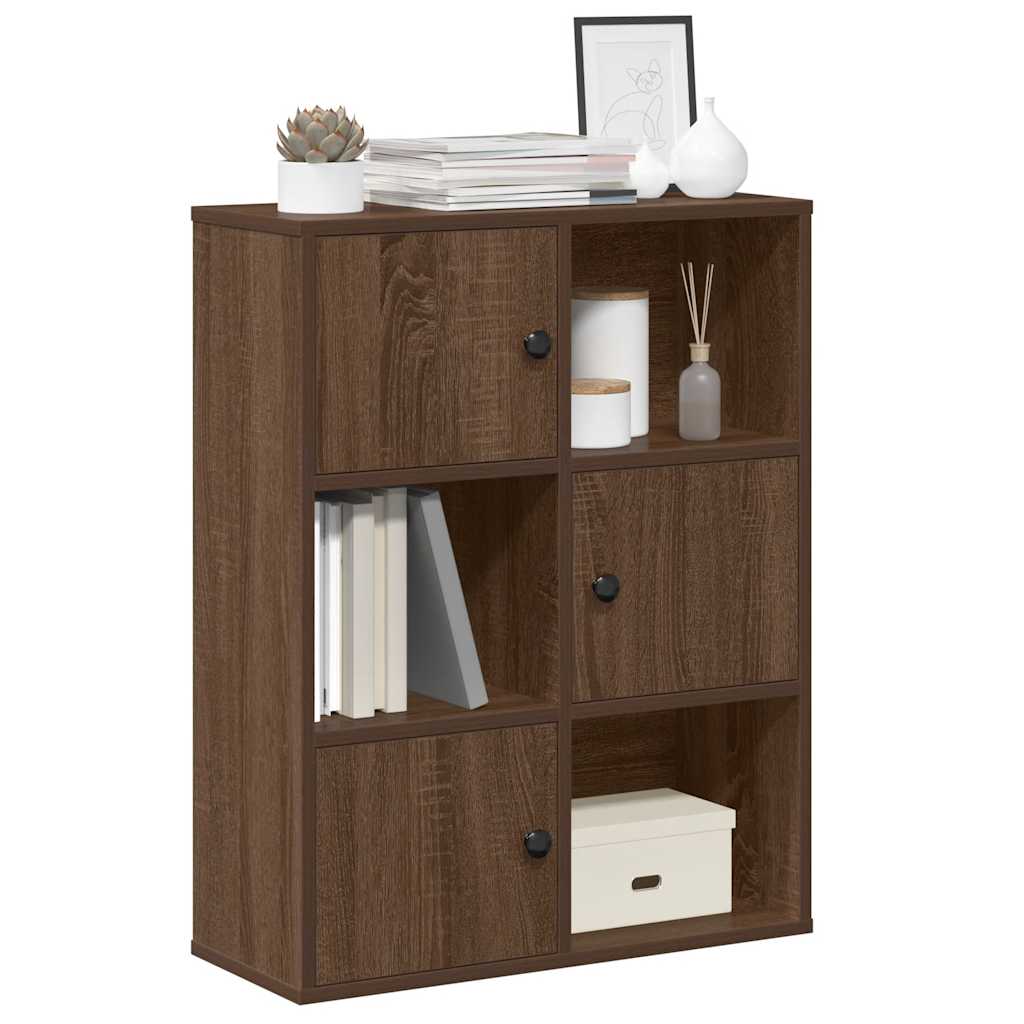 Libreria Rovere Marrone 60x24x76,5 cm in Legno Multistrato | homemem39