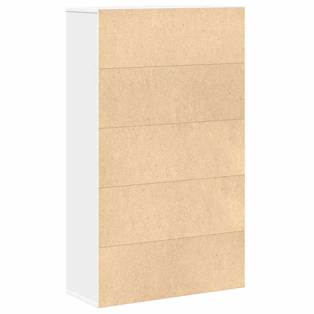 Libreria Bianca 60x24x101,5 cm in Legno Multistrato | homemem39