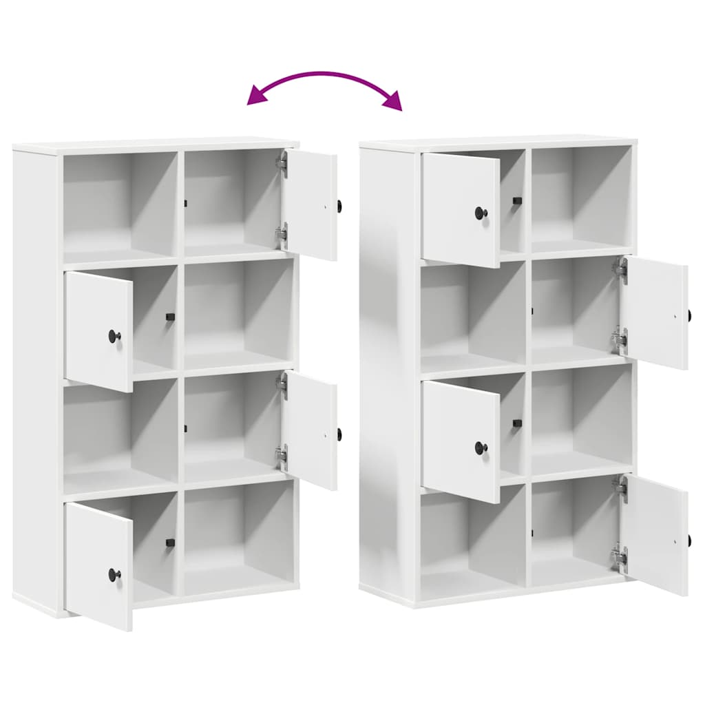 Libreria Bianca 60x24x101,5 cm in Legno Multistrato | homemem39