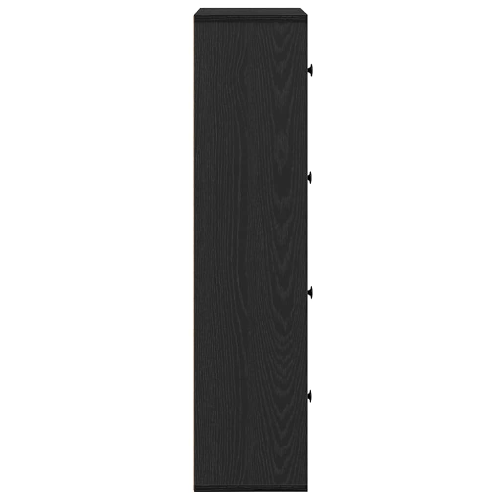 Libreria Rovere Nero 60x24x101,5 cm in Legno Multistrato | homemem39
