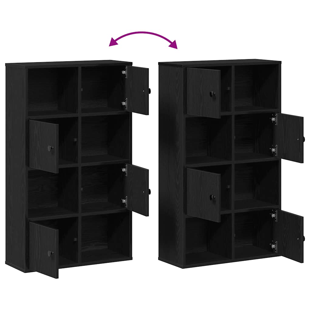 Libreria Rovere Nero 60x24x101,5 cm in Legno Multistrato | homemem39