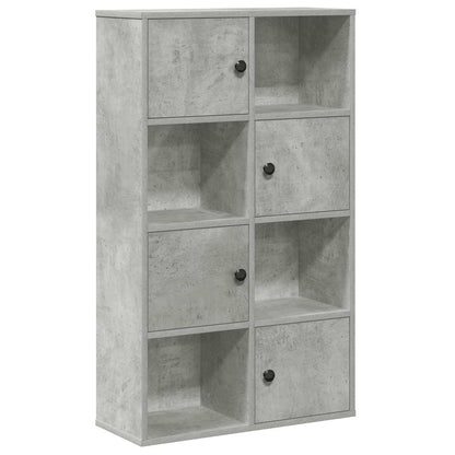 Libreria Grigio Cemento 60x24x101,5 cm in Legno Multistrato | homemem39