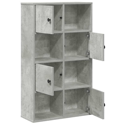 Libreria Grigio Cemento 60x24x101,5 cm in Legno Multistrato | homemem39