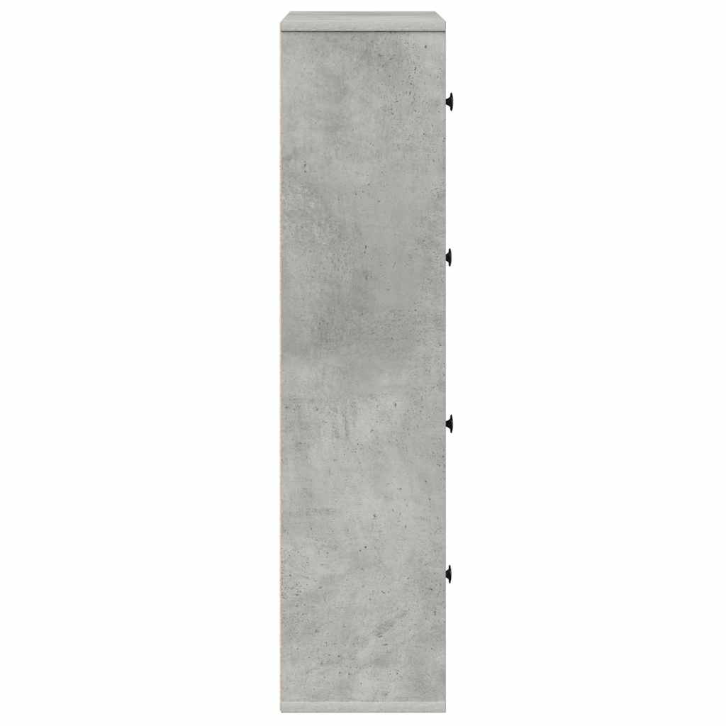 Libreria Grigio Cemento 60x24x101,5 cm in Legno Multistrato | homemem39