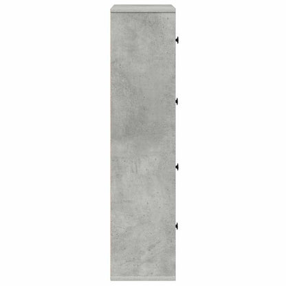 Libreria Grigio Cemento 60x24x101,5 cm in Legno Multistrato | homemem39